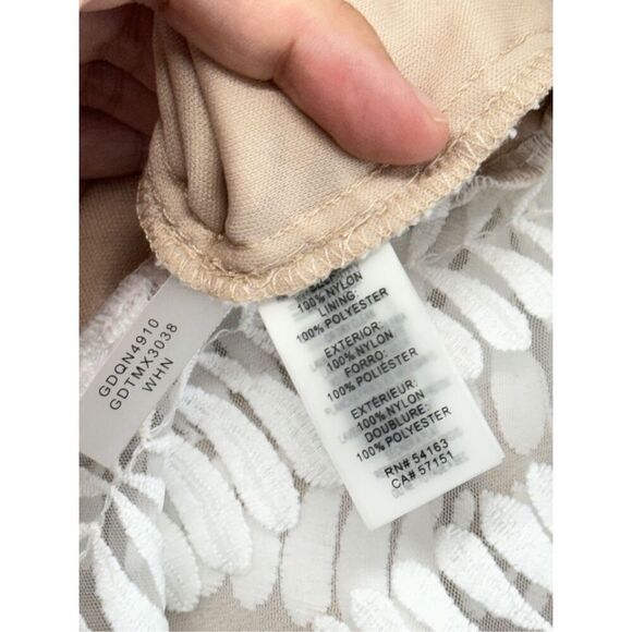 GUESS Dress Size 12 Women's Embroidered Mesh Sleeveless Sheath NEW - Picture 10 of 10